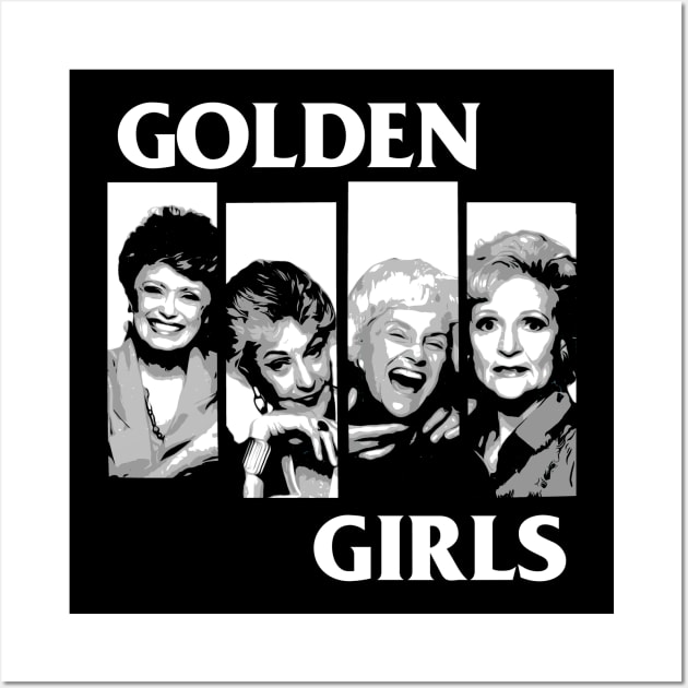 golden girls - black flag parody black Wall Art by Suarezmess